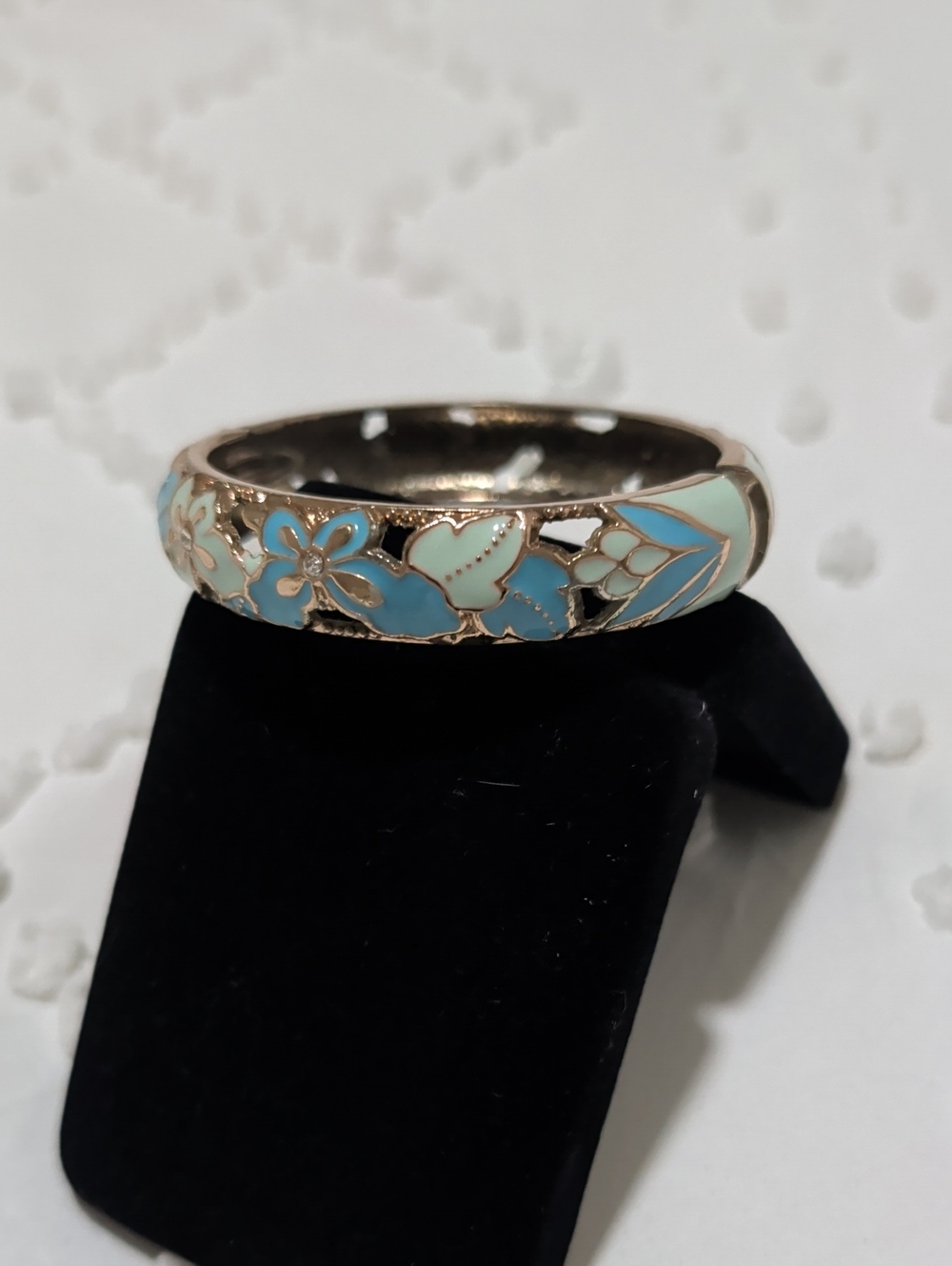 Cuff Bangle Cloisonne Butterfly Vintage Style Bracelet